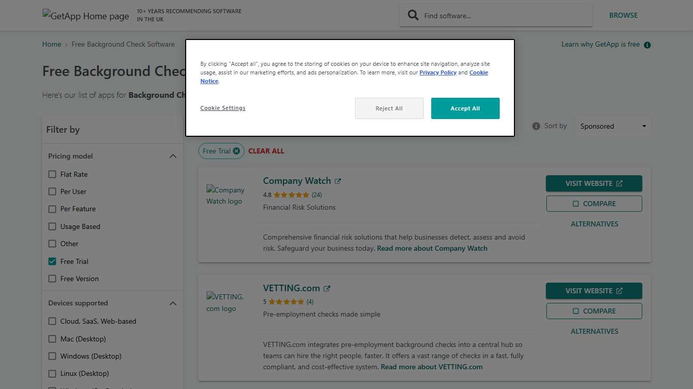 Top Free Background Check Software Applications and Tools | GetApp UK 2026